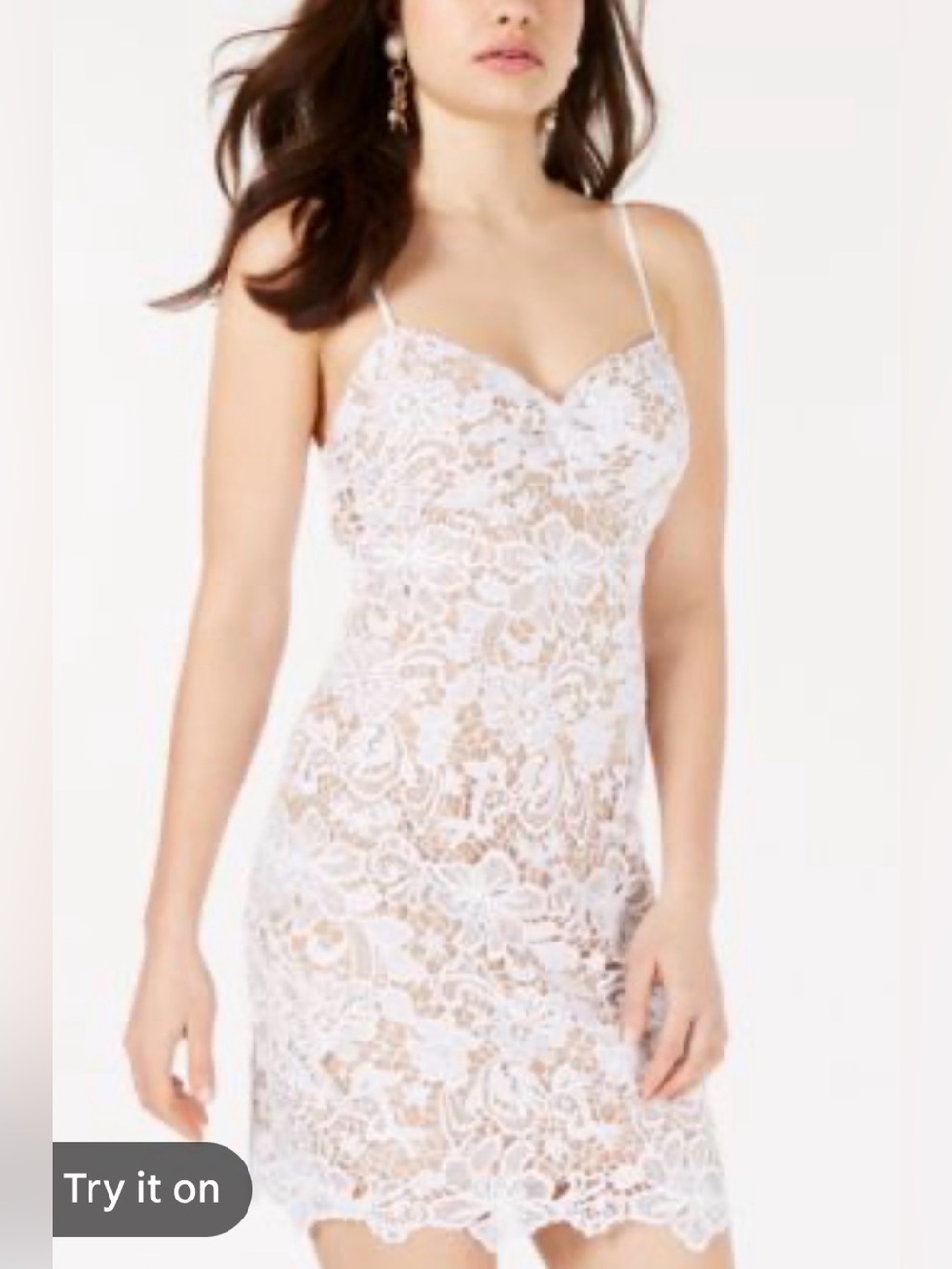 Guess White Floral Lace Slip Dress. Size XS